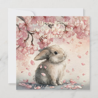 Easter flat holiday card for Veterinary Personal Feestdagenkaart