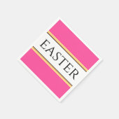 EASTER Fun Heldere  Roze Wit Gele Strepen Servet (Hoek)