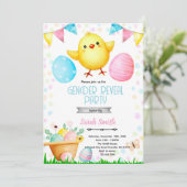 Easter Gender Reveal Party Invitation (Debout devant)