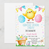 Easter Gender Reveal Party Invitation (Devant / Derrière)