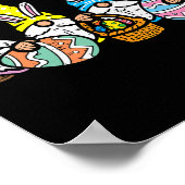 Easter Gnome Bunnies Egg Hunting Mannen Vrouwen Ki Poster (Hoek)