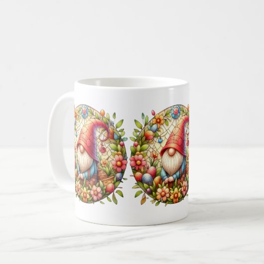 Easter Gnome Coffee Mok (Voorkant links)