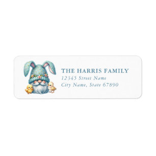 Easter Gnome Retour-adreslabels Etiket