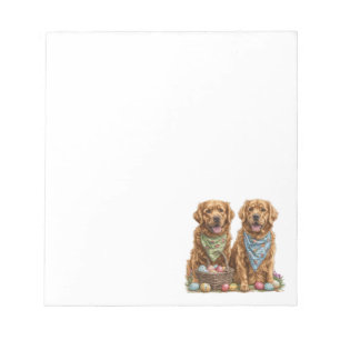Easter Golden Retriever Dogs Paasmand Notitieblok