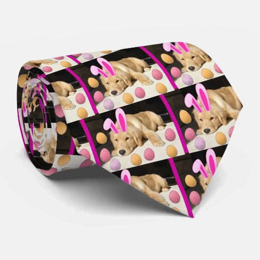 Easter Golden Retriever Stropdas (Opgerold)