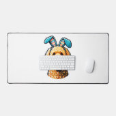 Easter Goldendoodle Dog Wearing Bunny Ears, Easter (Clavier et souris)