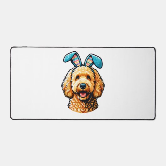 Easter Goldendoodle Dog Wearing Bunny Ears, Easter (Recto)