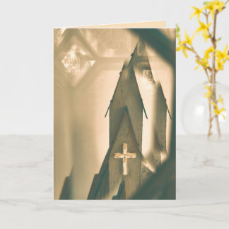 Easter, Good Friday, Blessings with church & cross Kaart