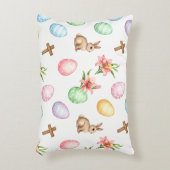 Easter Grace – Seamless Pastel Bunny & Cross Patte Accent Kussen (Voorkant(Verticaal))