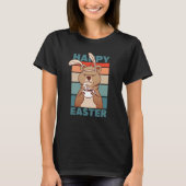 Easter Grumpy Bear with Rabbit Ear drinks Coffee T-shirt (Voorkant)