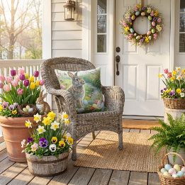 Easter Holiday Rabbit Nature  Buitenkussen