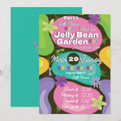 Easter Invitation Jelly Bean Garden Party (Devant / Derrière)