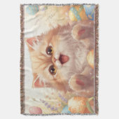 “Easter Joy Persian Kitty" Cute Persian Cat  Deken (Voorkant Verticaal)