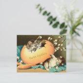  Easter Kitten Briefkaart (Staand voorkant)