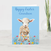 Easter Lamb & Coloring Page Folded Greeting Card Kaart (Voorkant)