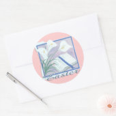 Easter Lilly Ronde Sticker (Envelop)