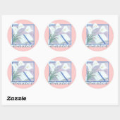Easter Lilly Ronde Sticker (Vel)