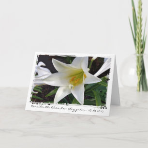 Easter Lily Custom Text Easter Kaart