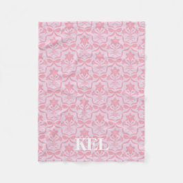 Easter Lily Monogram Blanket Fleece Deken