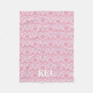 Easter Lily Monogram Blanket Fleece Deken
