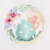 Easter - little bunny on big egg labels (Design 1)
