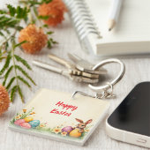 Easter Little Rabbit Populair Collectie Sleutelhanger (Voorkant Rechts)