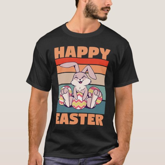 Easter Little Rabbit with painted Eggs T-shirt (Voorkant)