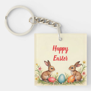 Easter Little Rabbits Populair Collectie Sleutelhanger