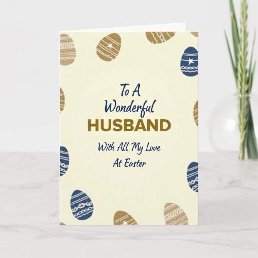 Easter Love Husband Greeting Card Kaart (Voorkant)