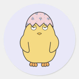 Easter Meh Chick 3 Ronde Sticker