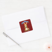 Easter Memories – Cute Bunny - Autocolante Vierkante Sticker (Envelop)