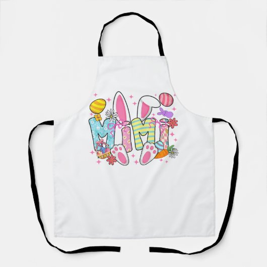 Easter Mimi Bunny Ears Coquette Bow Easter Rabbit  Schort (Voorkant)