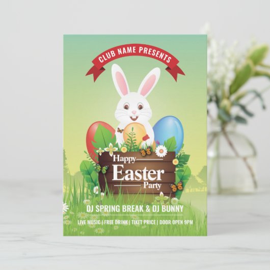 Easter Party Invitation Flyer (Debout devant)