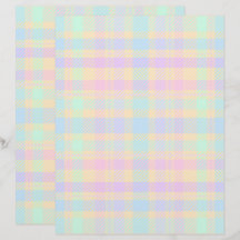 Easter Pastel Plaid 2-Sided Scrapbook Paper