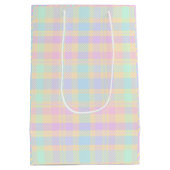 Easter Pastel Plaid Design Gift Bag Medium Cadeauzakje (Achterkant)