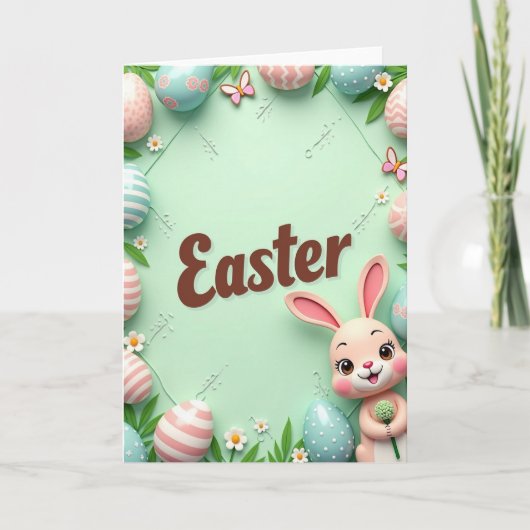 Easter Pattern Celebration Card Kaart (Voorkant)