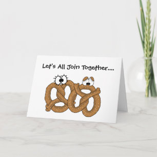 Easter Pretzels Wenskaart Pas het aan! Feestdagen Kaart
