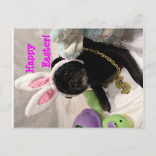 Easter Pug-briefkaart Feestdagenkaart