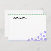 Easter Puppy Paw Prints Just a Note Notitiekaartje (Voorkant / Achterkant)