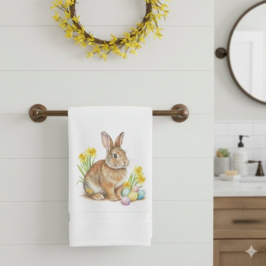 Easter Rabbit Hand Towel
