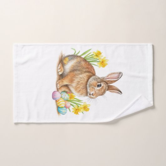 Easter Rabbit Hand Towel (Serviette à main)