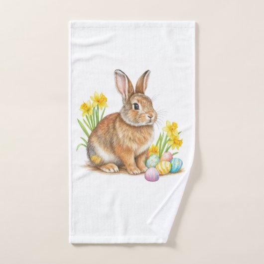 Easter Rabbit Hand Towel (Serviette à main)