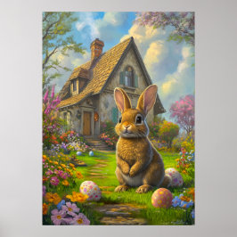 Easter Rabbit Wall Art Poster