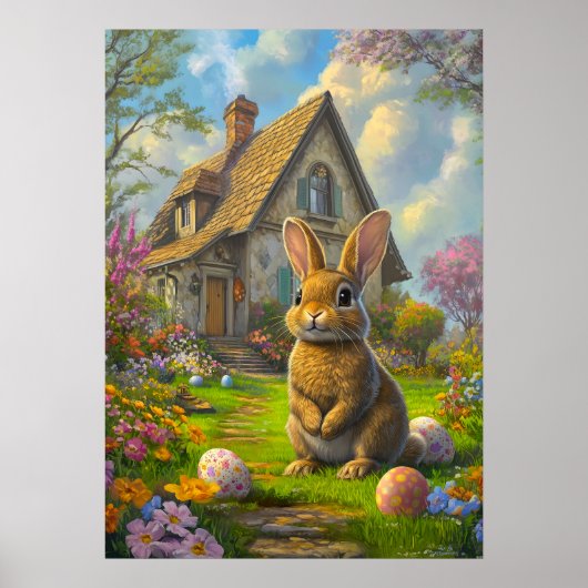 Easter Rabbit Wall Art Poster (Voorkant)