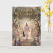 Easter Resurrection Easter Card Kaart (Gele Bloem)