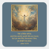 Easter Resurrection Religious  Vierkante Sticker (Voorkant)