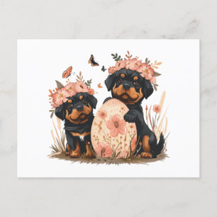 Easter Rottweiler Dogs Feestdagenkaart