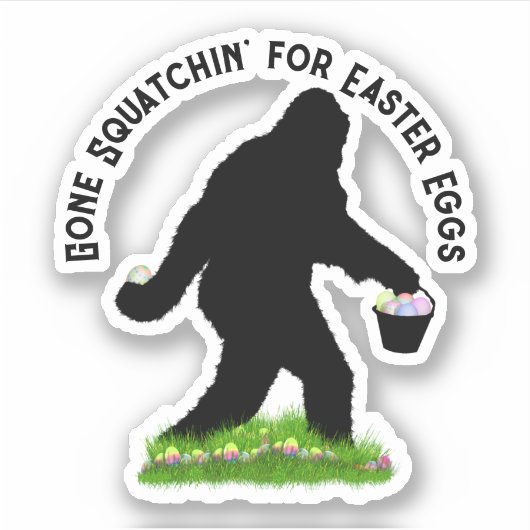 Easter Sasquatch  Sticker (Voorkant)