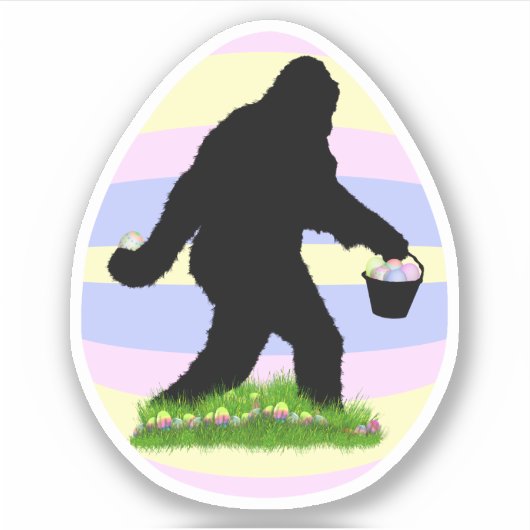 Easter Sasquatch  Sticker (Voorkant)