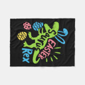 Easter Saurus Rex Bunny Dinosaur Egg Hunting Manne Fleece Deken (Voorkant (Horizontaal))